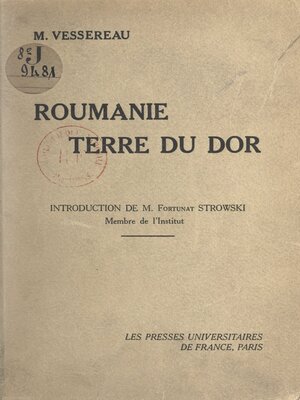 cover image of Roumanie, terre du Dor